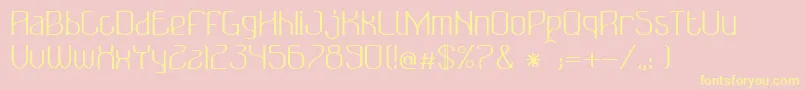 BonzerBruxellesRegular Font – Yellow Fonts on Pink Background