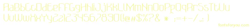 BonzerBruxellesRegular Font – Yellow Fonts on White Background