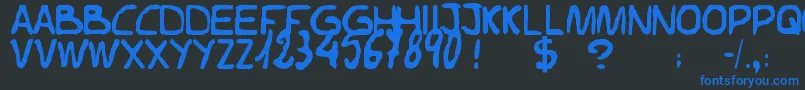 Elvifrance Font – Blue Fonts on Black Background