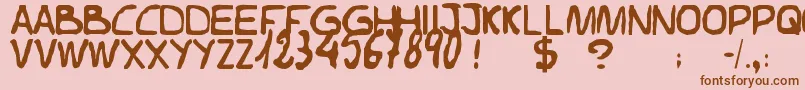 Elvifrance Font – Brown Fonts on Pink Background