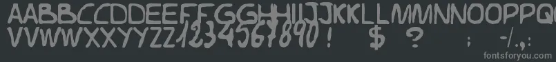 Elvifrance Font – Gray Fonts on Black Background