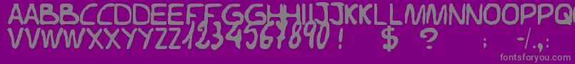 Elvifrance Font – Gray Fonts on Purple Background