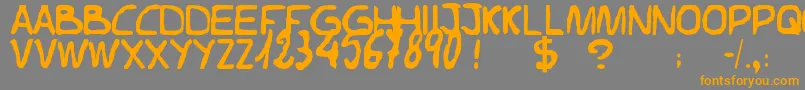 Elvifrance Font – Orange Fonts on Gray Background