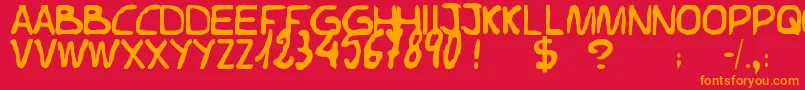 Elvifrance Font – Orange Fonts on Red Background