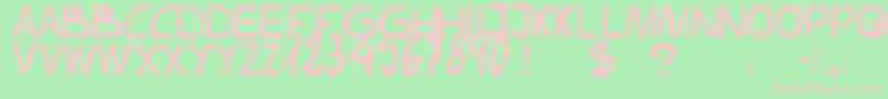 Elvifrance Font – Pink Fonts on Green Background
