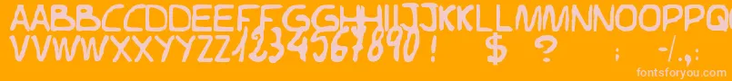 Elvifrance Font – Pink Fonts on Orange Background