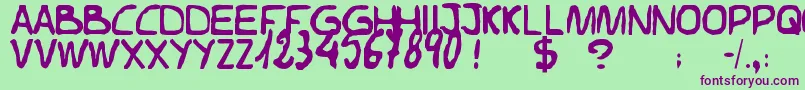 Elvifrance Font – Purple Fonts on Green Background
