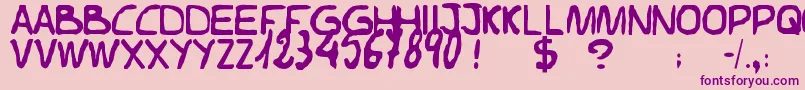Elvifrance Font – Purple Fonts on Pink Background