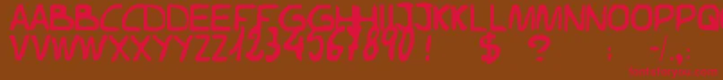Elvifrance Font – Red Fonts on Brown Background