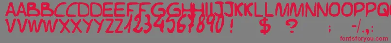 フォントElvifrance – 赤い文字の灰色の背景