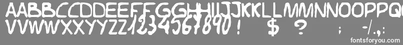 Elvifrance Font – White Fonts on Gray Background