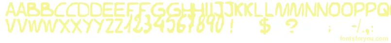 Więcej informacji o czcionce Elvifrance Czcionka Elvifrance – żółte czcionki