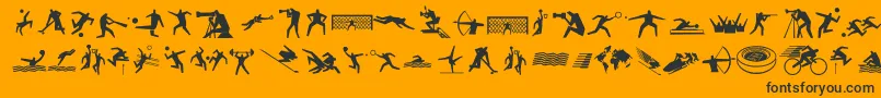 Sport4Ever Font – Black Fonts on Orange Background