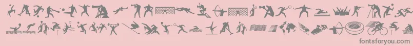 Sport4Ever Font – Gray Fonts on Pink Background