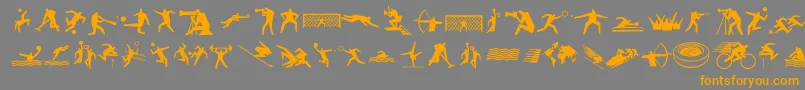 Sport4Ever Font – Orange Fonts on Gray Background