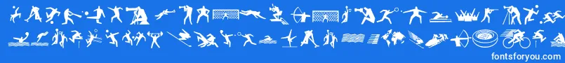 Sport4Ever Font – White Fonts on Blue Background