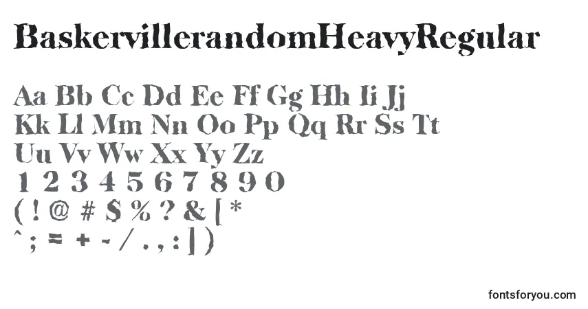 BaskervillerandomHeavyRegular Font – alphabet, numbers, special characters