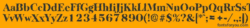 BaskervillerandomHeavyRegular Font – Black Fonts on Orange Background