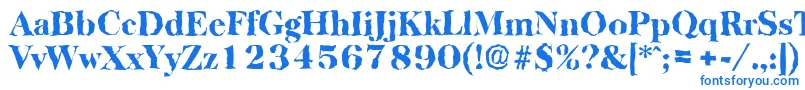 BaskervillerandomHeavyRegular Font – Blue Fonts on White Background