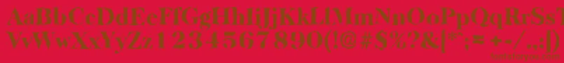 Шрифт BaskervillerandomHeavyRegular – коричневые шрифты на красном фоне