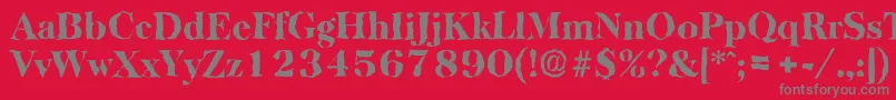 BaskervillerandomHeavyRegular Font – Gray Fonts on Red Background