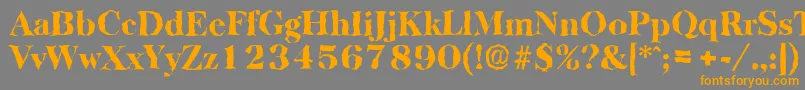fuente BaskervillerandomHeavyRegular – Fuentes Naranjas Sobre Fondo Gris