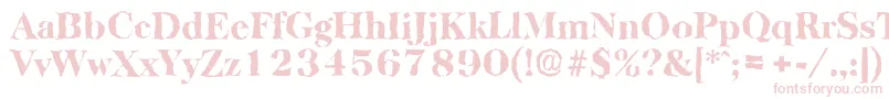 BaskervillerandomHeavyRegular Font – Pink Fonts on White Background