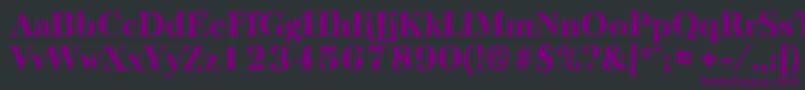 BaskervillerandomHeavyRegular Font – Purple Fonts on Black Background