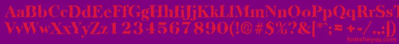 Police BaskervillerandomHeavyRegular – polices rouges sur fond violet