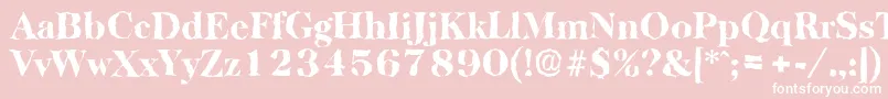 BaskervillerandomHeavyRegular Font – White Fonts on Pink Background