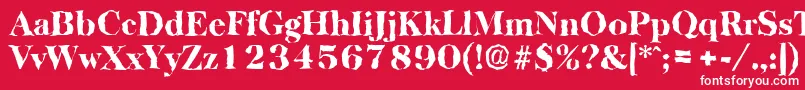 BaskervillerandomHeavyRegular Font – White Fonts on Red Background