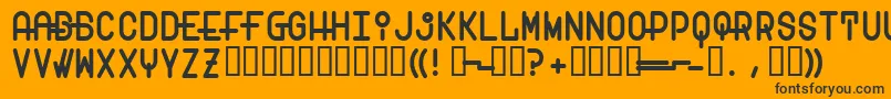 Transam Font – Black Fonts on Orange Background