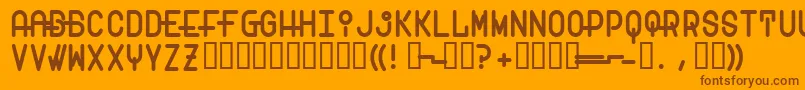 Transam Font – Brown Fonts on Orange Background
