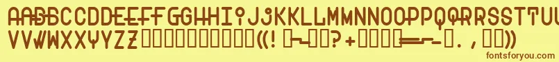 Transam Font – Brown Fonts on Yellow Background