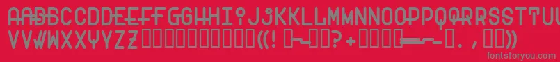 Transam Font – Gray Fonts on Red Background