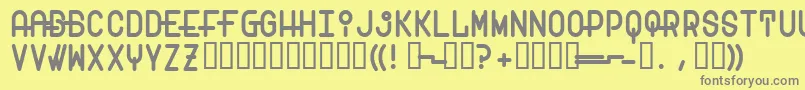 Transam Font – Gray Fonts on Yellow Background