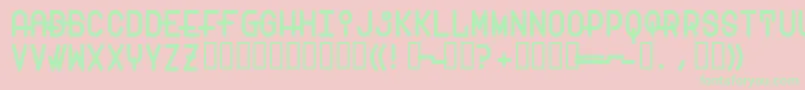 Transam-Schriftart – Grüne Schriften auf rosa Hintergrund