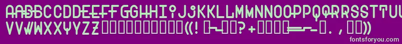 Transam Font – Green Fonts on Purple Background