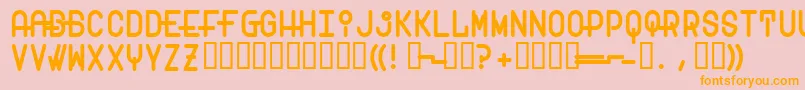 Transam Font – Orange Fonts on Pink Background