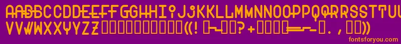 Transam Font – Orange Fonts on Purple Background