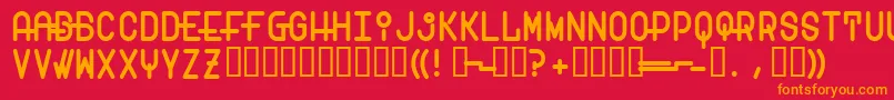 Transam Font – Orange Fonts on Red Background
