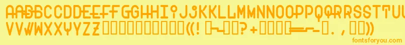 Transam Font – Orange Fonts on Yellow Background