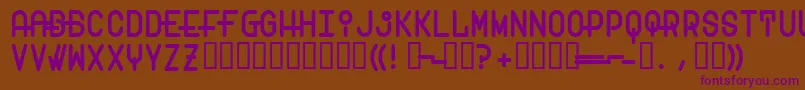 Transam Font – Purple Fonts on Brown Background