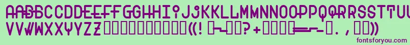 Transam Font – Purple Fonts on Green Background