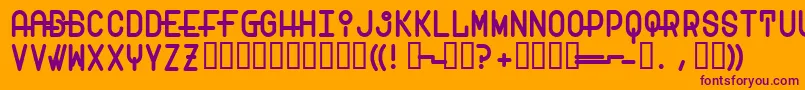 Transam Font – Purple Fonts on Orange Background