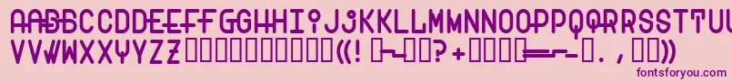 Transam Font – Purple Fonts on Pink Background