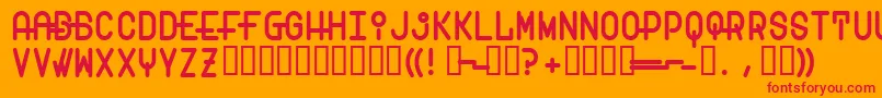Transam Font – Red Fonts on Orange Background