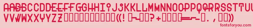 Transam Font – Red Fonts on Pink Background