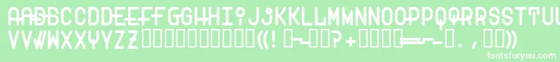 Transam Font – White Fonts on Green Background
