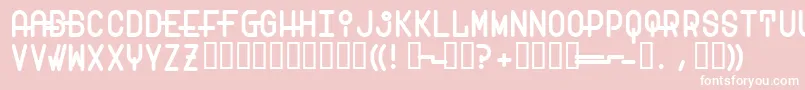 Transam Font – White Fonts on Pink Background